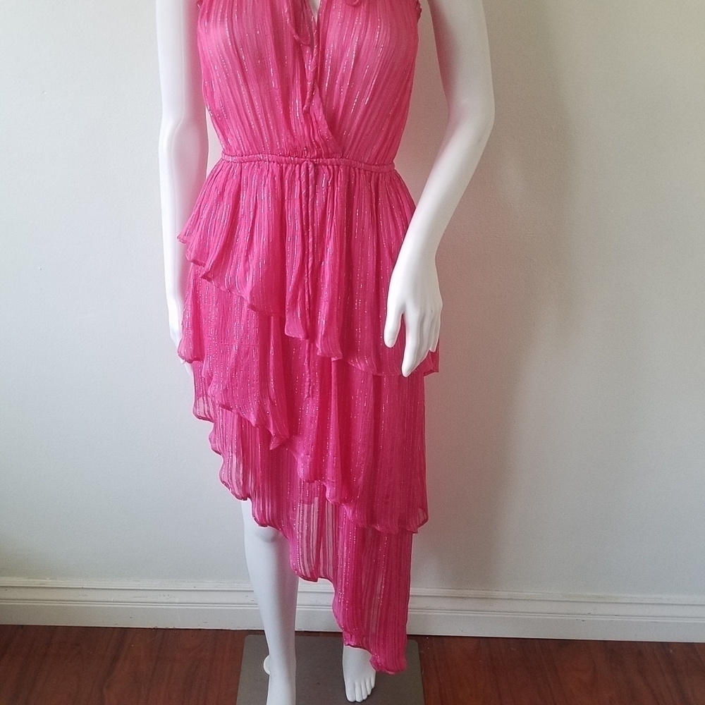 𝅺Tularosa Camellia Dress in Raspberry Sorbet Barbiecore Size XXS - Picture 9 of 14